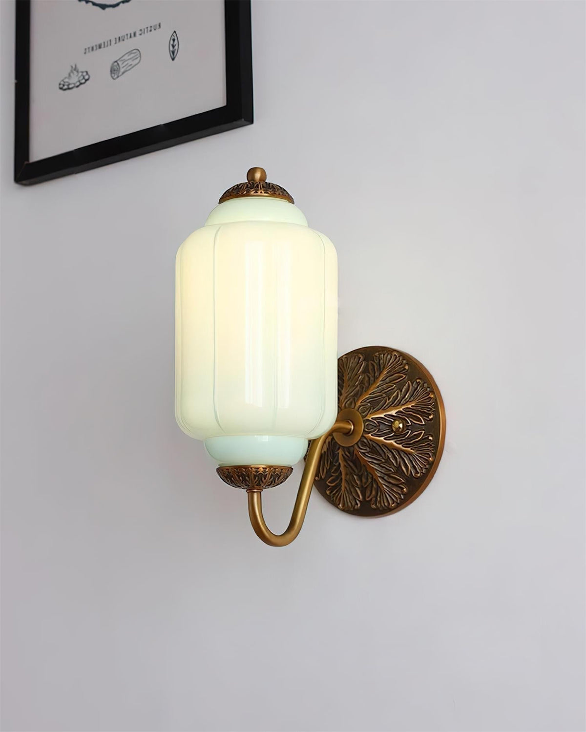 Melvane Vintage Pink Glass Wall Sconce-Neutral Decor