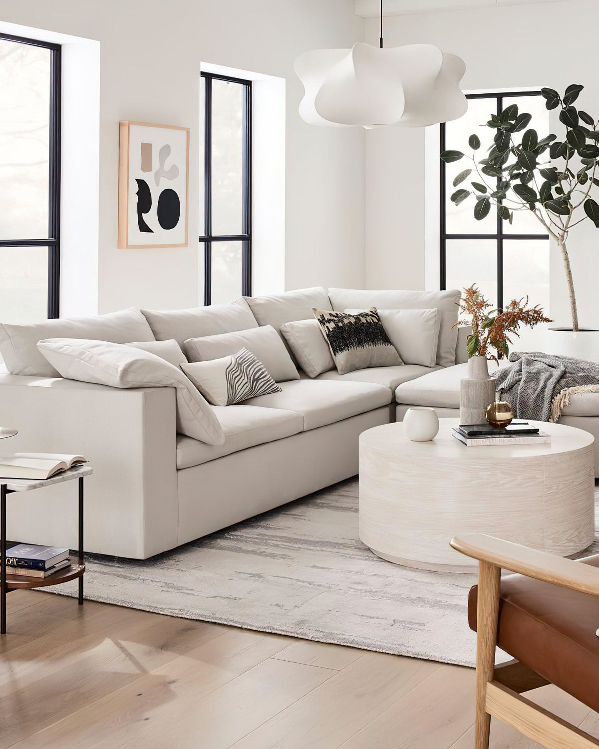 Bibi Cloudy Suspension Soie Décorative Moderne