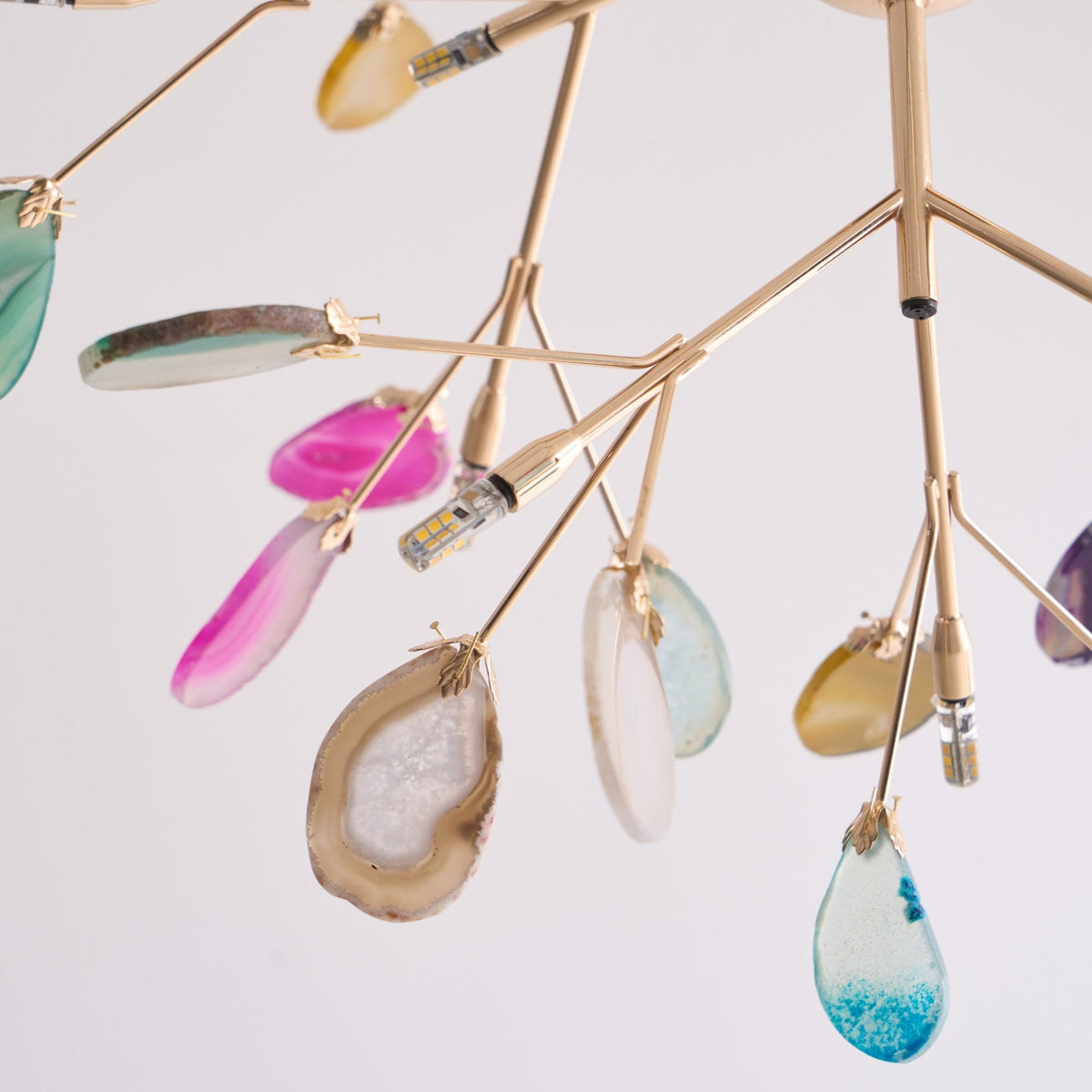 Agate Lustre à Branches Multicolores