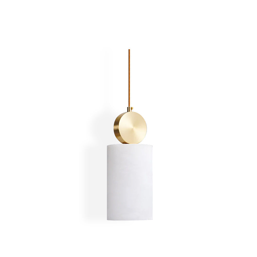 Salen Pendant Light Alabaster & Brass-Neutral Decor