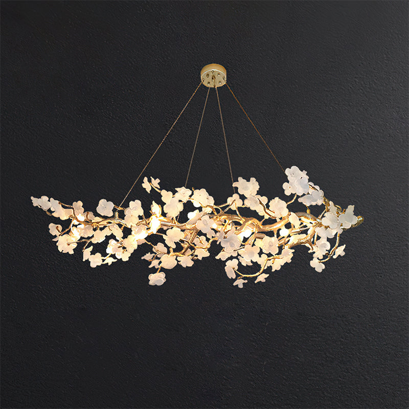 Farringstone Lustre Linéaire Sculptural À Fleurs