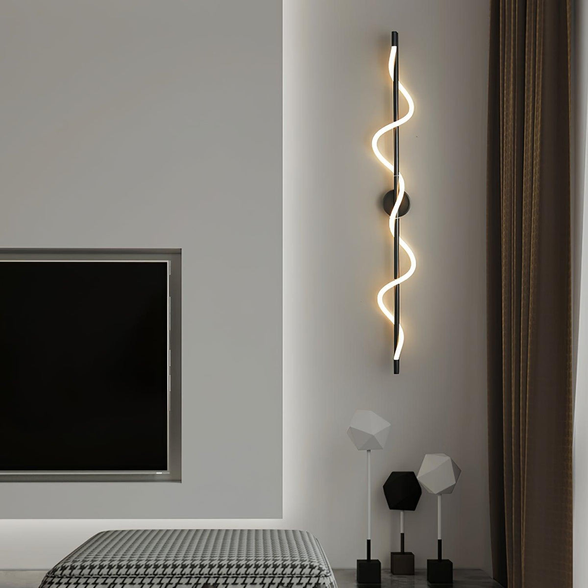 Laxi Applique murale sculpturale en laiton et silicone-Cielum