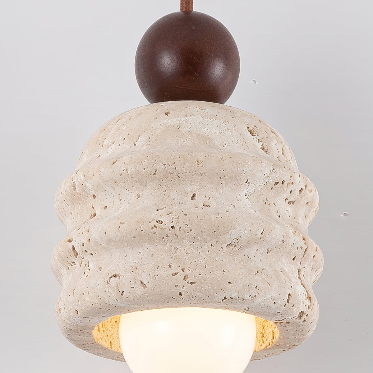 Ritta Travertine Ripple Pendant Light-Neutral Decor