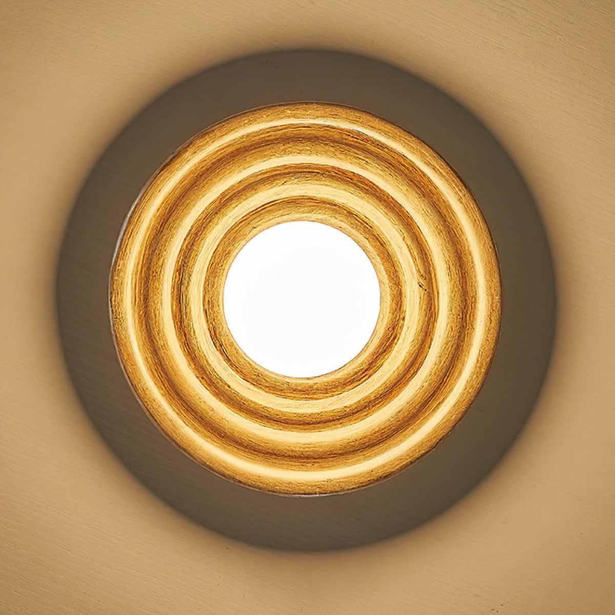 Ceiling Light Metal Body Resin Rippled Canopy Organic Minimalist-Neutral Decor