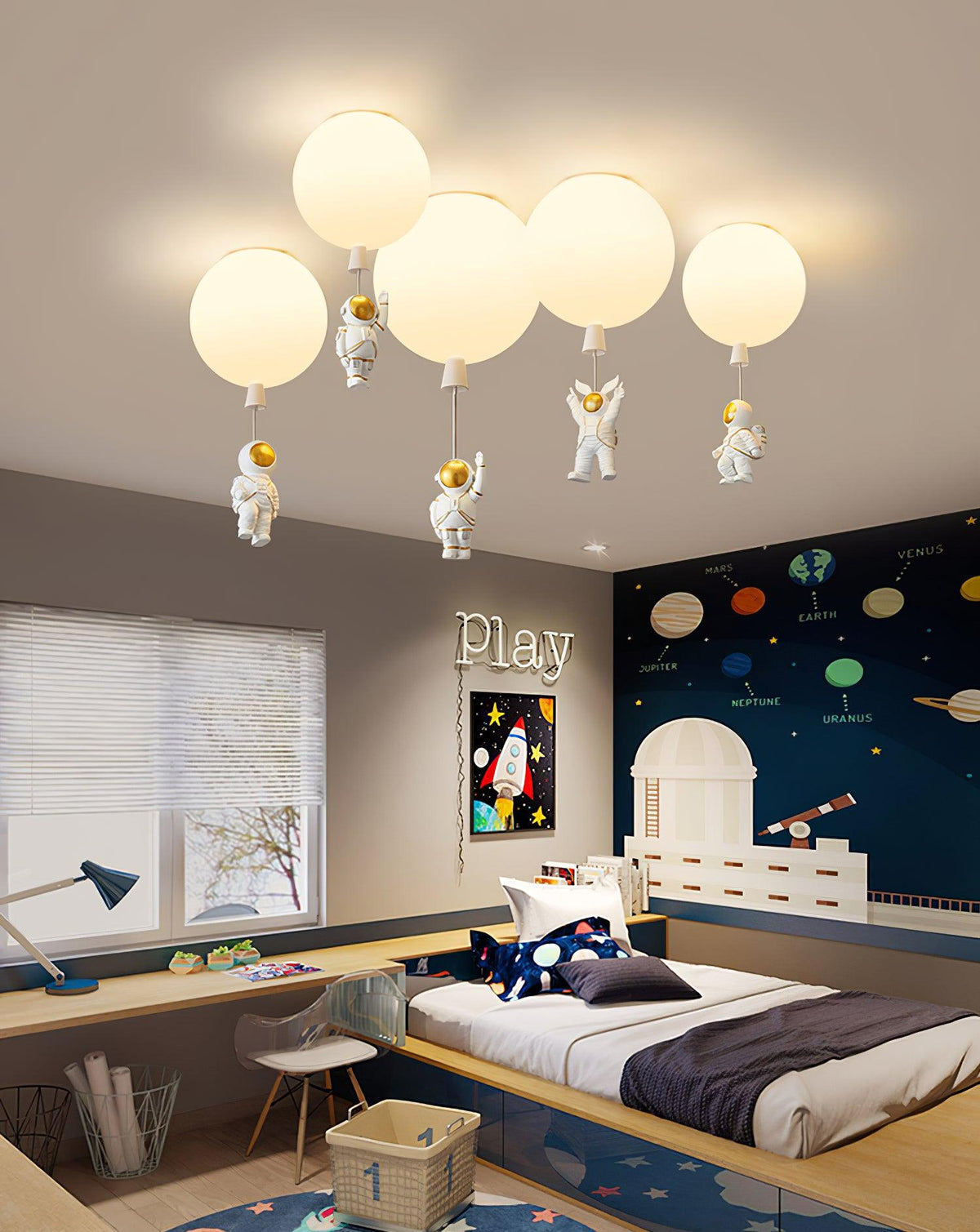 Vori Lampe Plafonnier Acrylique Ballon Astronaute-Cielum