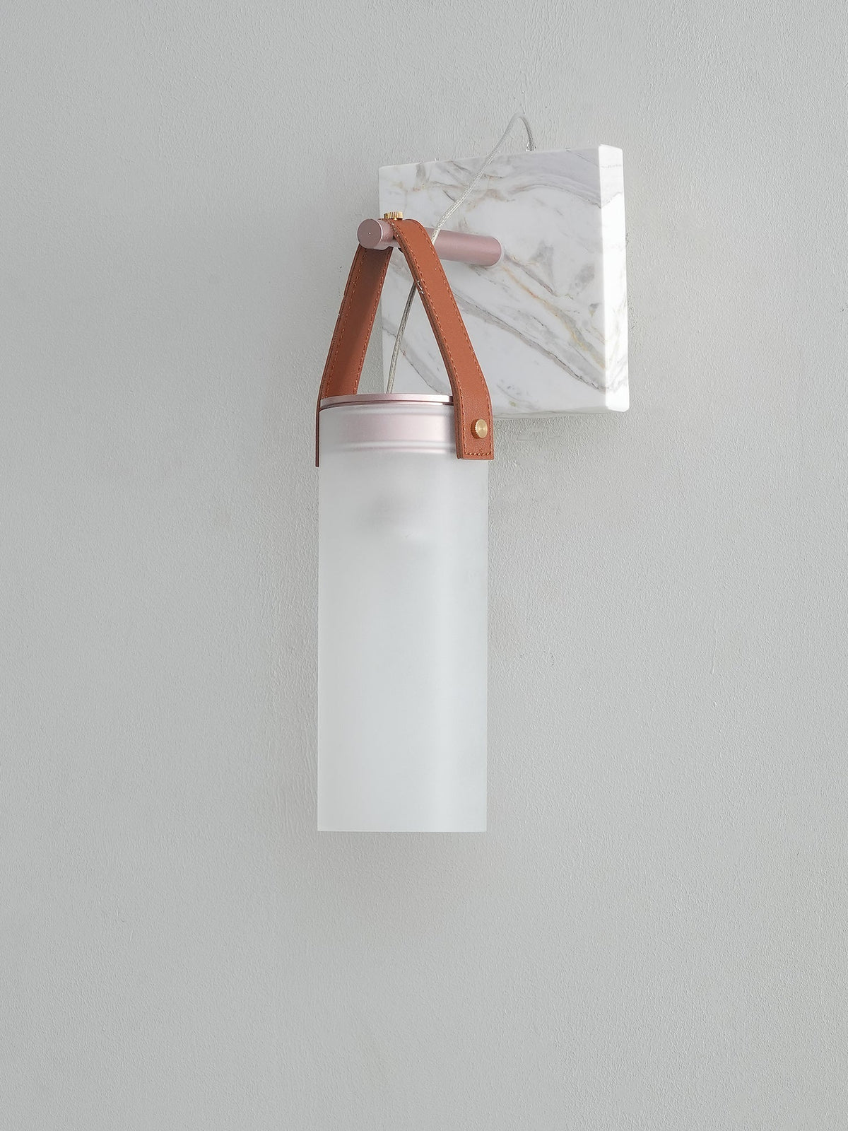 Galerie Wall Lamp Fontana Glass Leather Marble-Neutral Decor