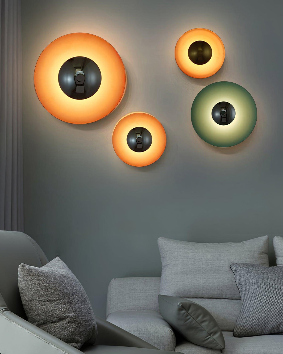 Wall Lamp Eclipse Inspired Halo Glow Modern Minimalist Art Accent-Neutral Decor