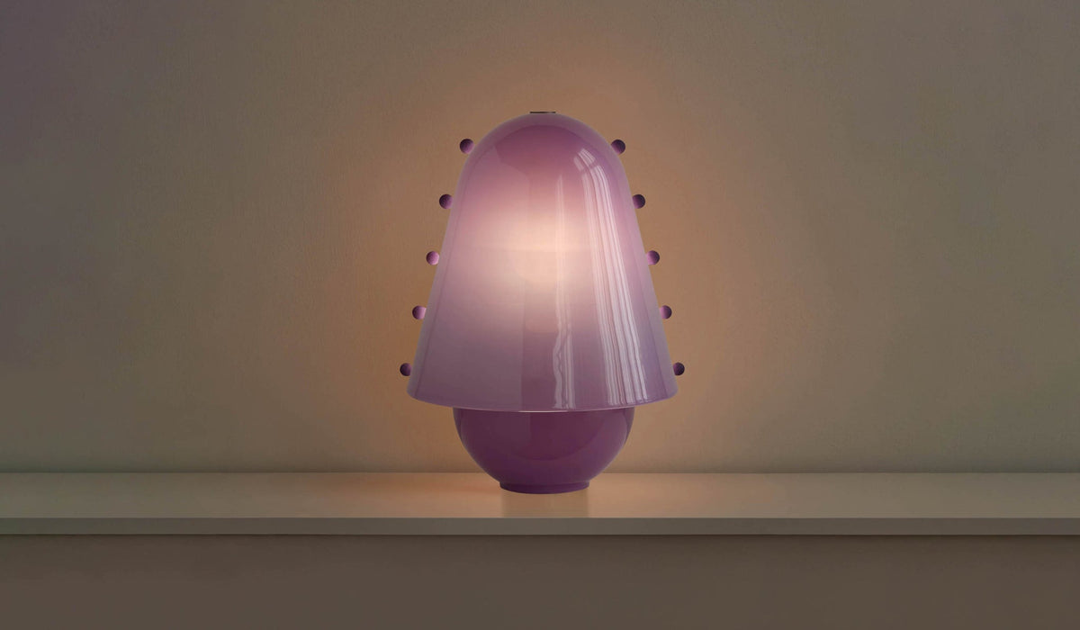 Enzo Lampe de Table Contemporaine en Verre