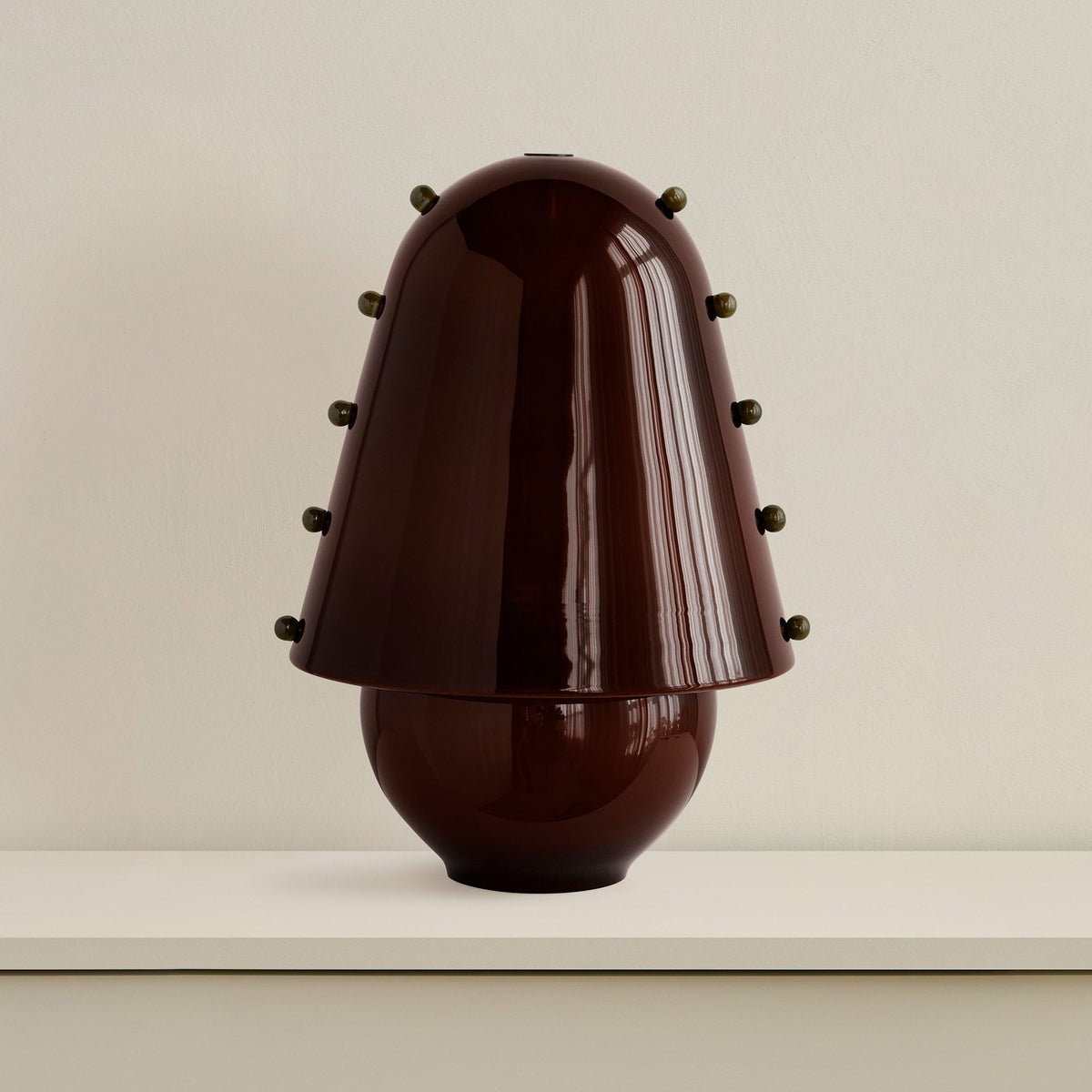 Enzo Lampe de Table Contemporaine en Verre