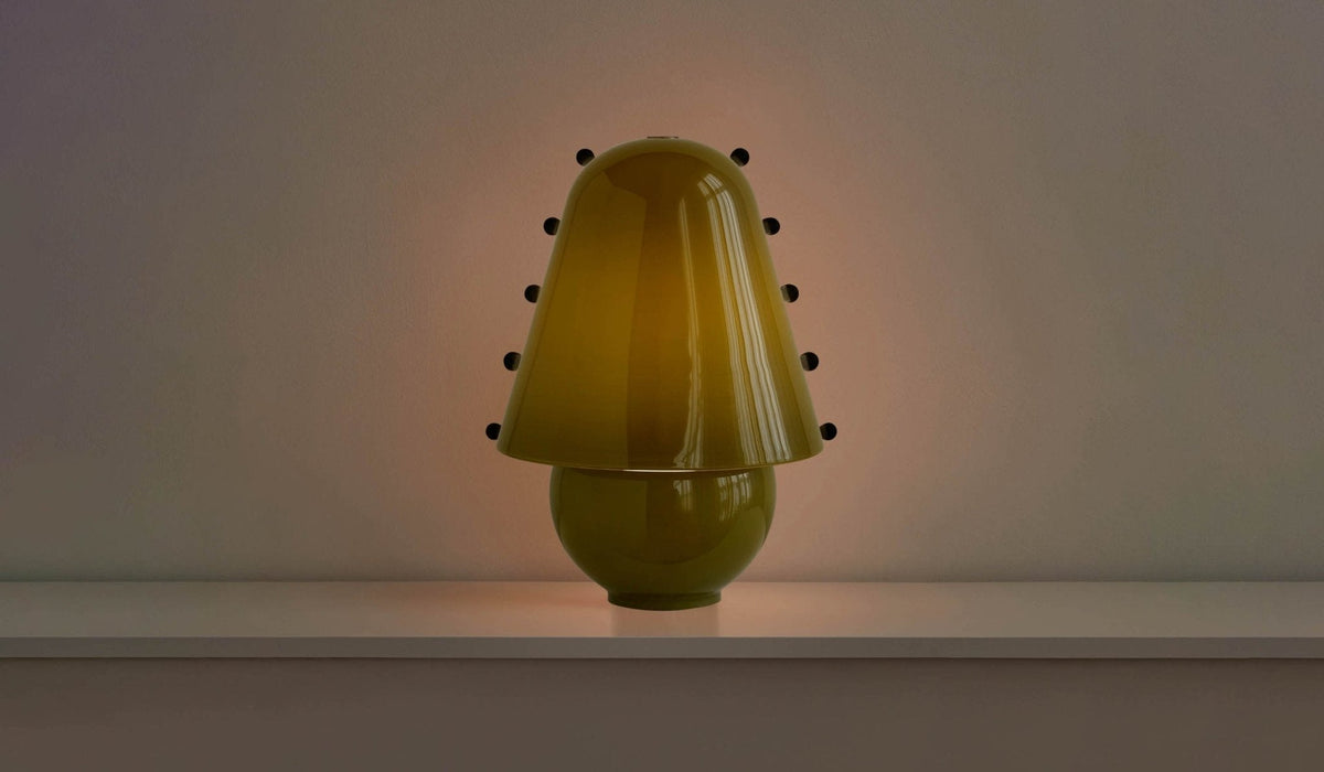 Enzo Lampe de Table Contemporaine en Verre