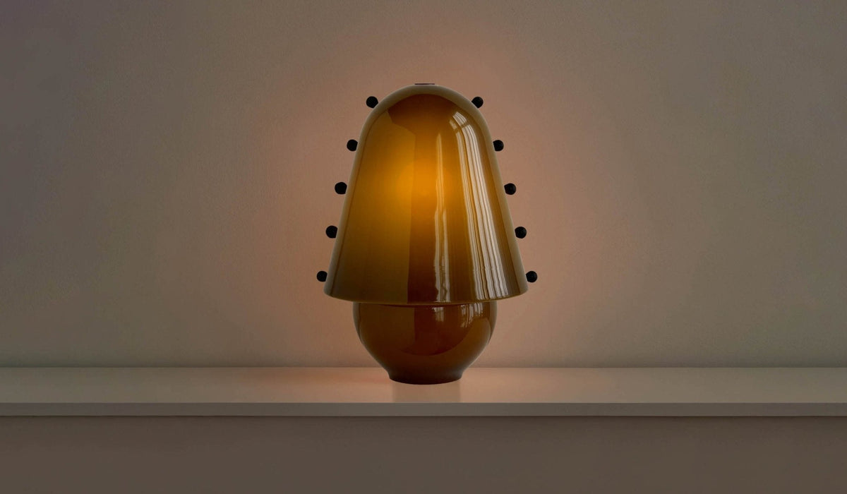 Enzo Lampe de Table Contemporaine en Verre