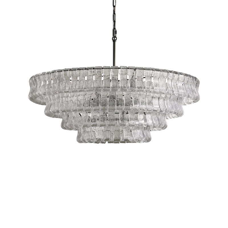 Full view of the large 47.2-inch Ghiaccio Chandelier.