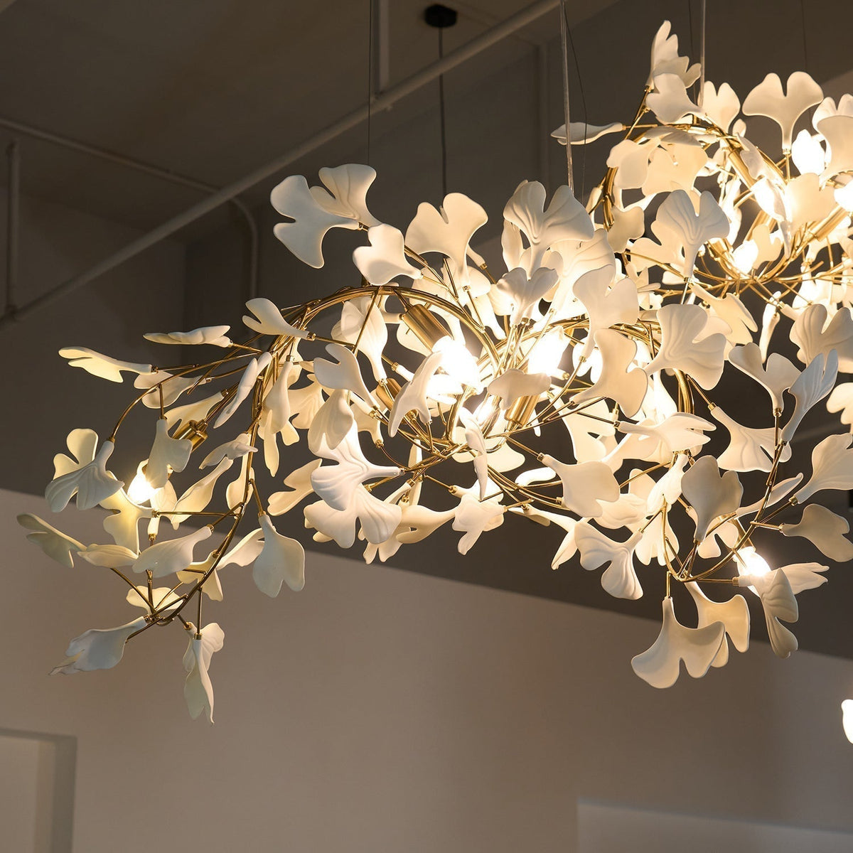Elysia Floral Canopy Chandelier-Neutral Decor