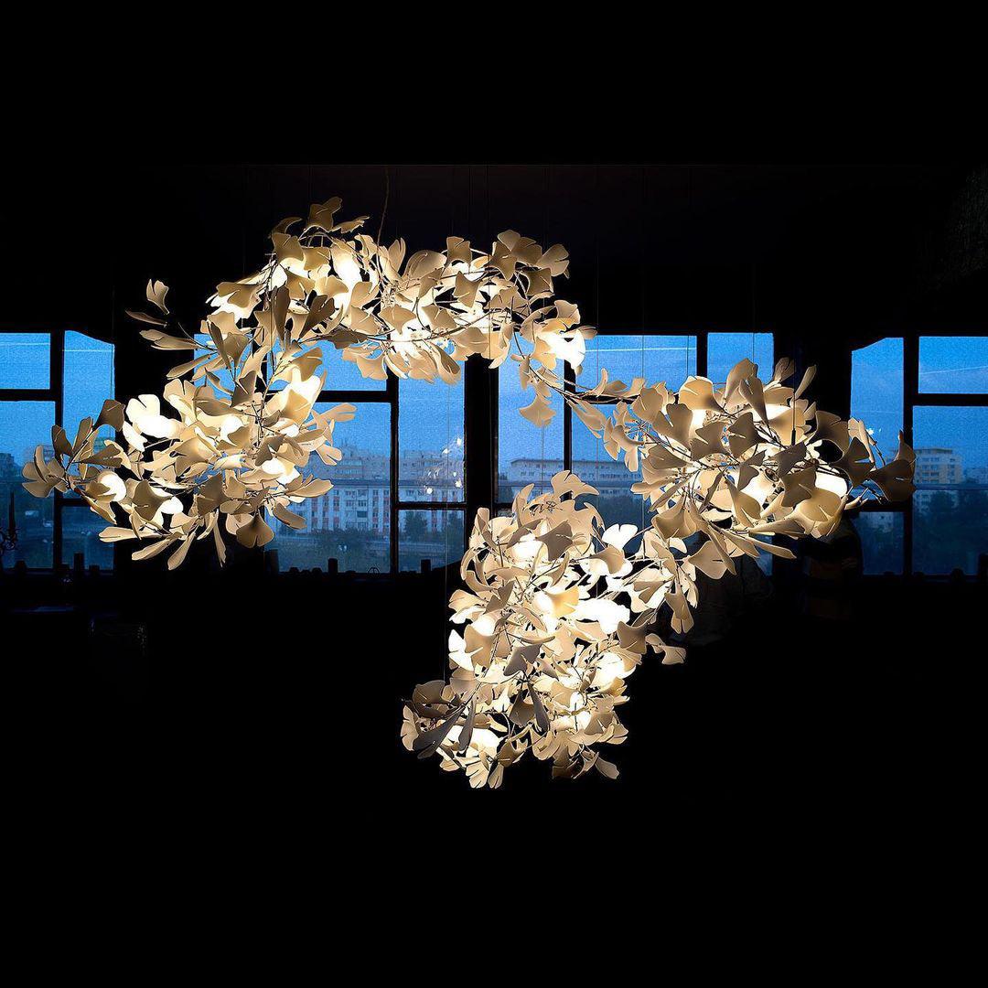 Elysia Floral Canopy Chandelier-Neutral Decor