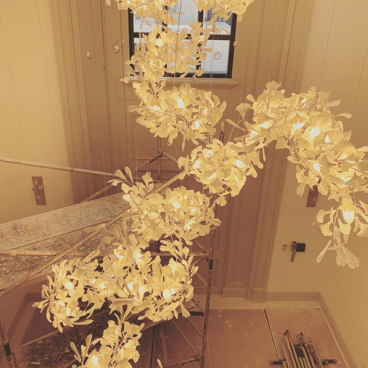 Elysia Floral Canopy Chandelier-Neutral Decor
