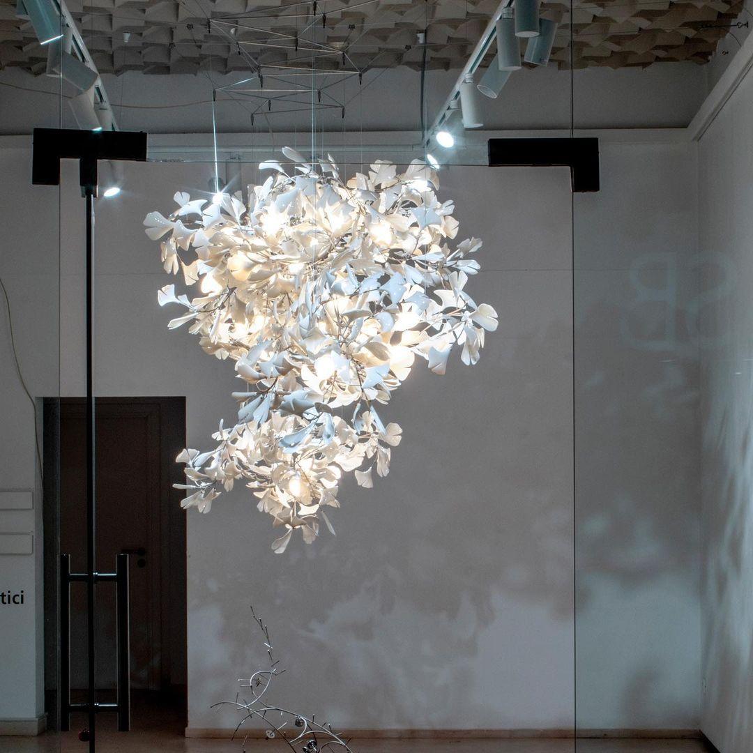 Elysia Floral Canopy Chandelier-Neutral Decor