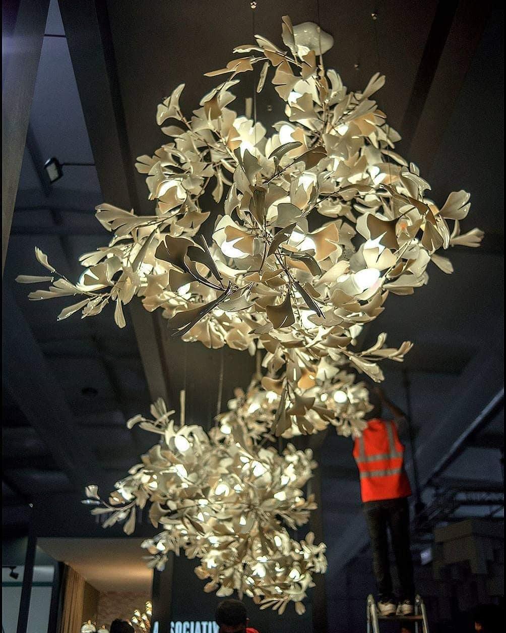 Elysia Floral Canopy Chandelier-Neutral Decor