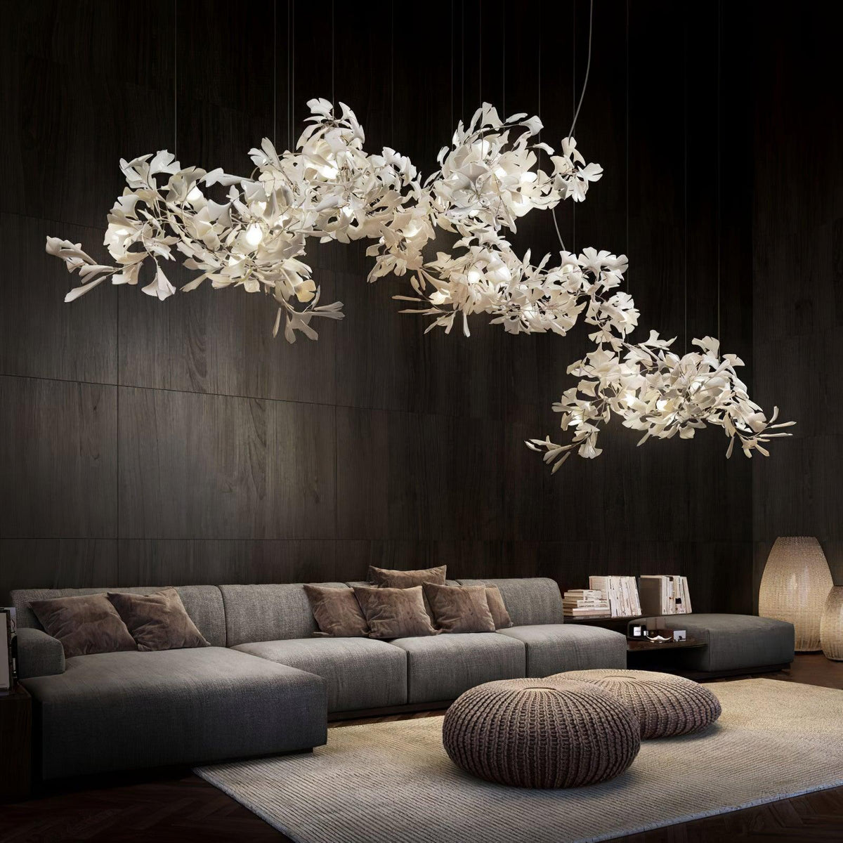 Elysia Floral Canopy Chandelier-Neutral Decor