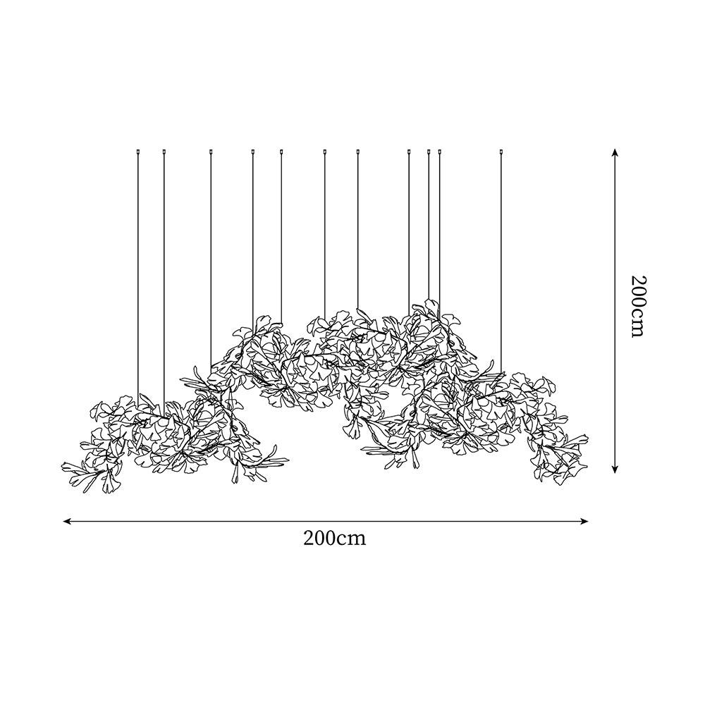 Elysia Floral Canopy Chandelier-Neutral Decor