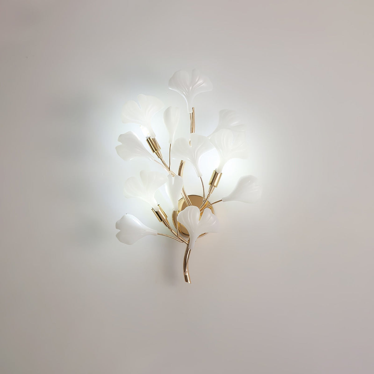 Teven Applique Murale Postmoderne Luxe Gingko Céramique-Cielum
