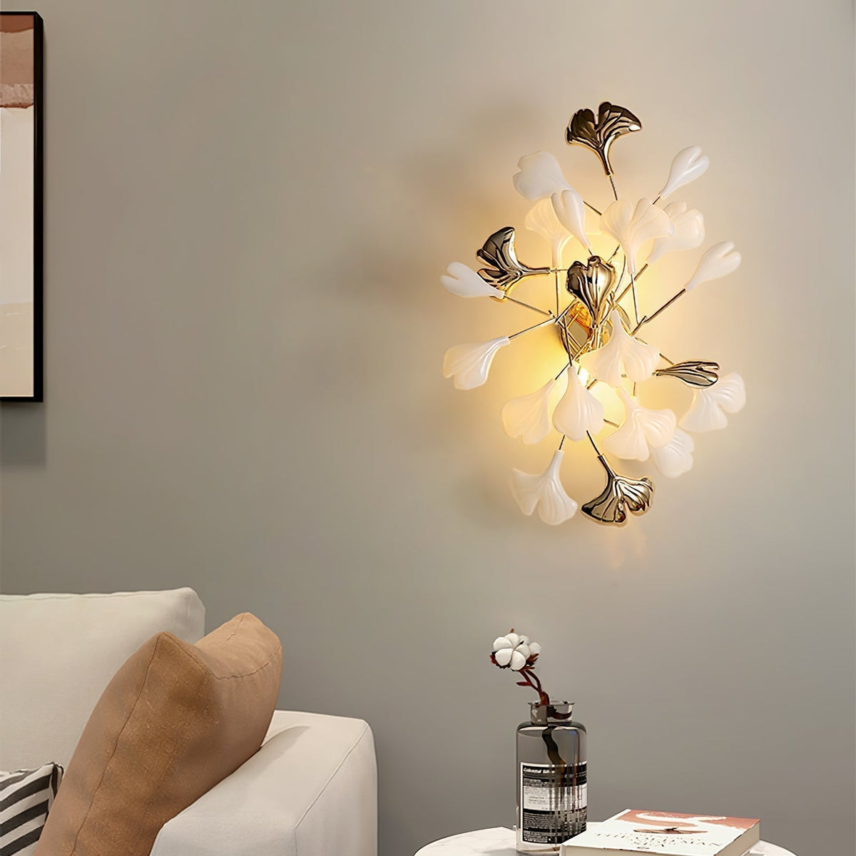Teven Applique Murale Postmoderne Luxe Gingko Céramique-Cielum