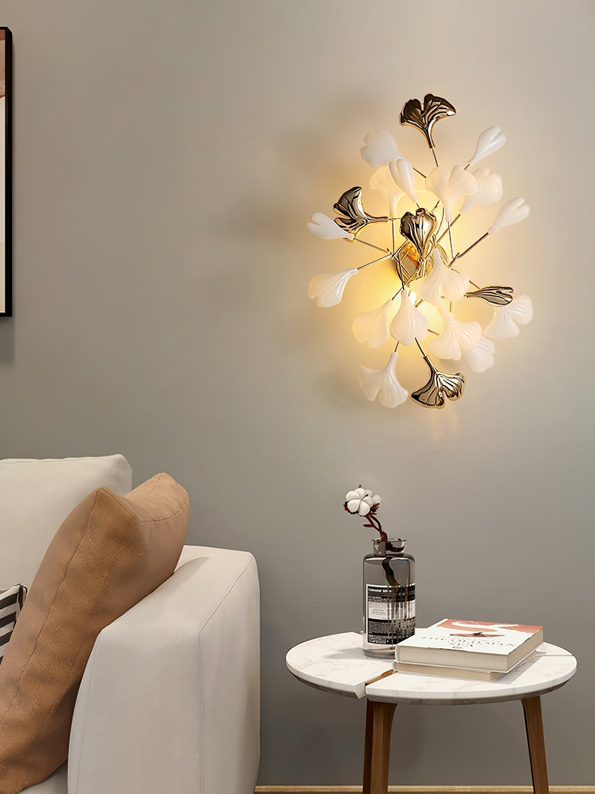 Teven Applique Murale Postmoderne Luxe Gingko Céramique-Cielum