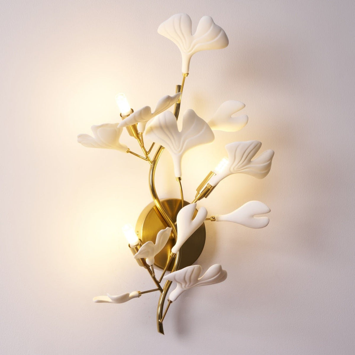 Teven Applique Murale Postmoderne Luxe Gingko Céramique-Cielum