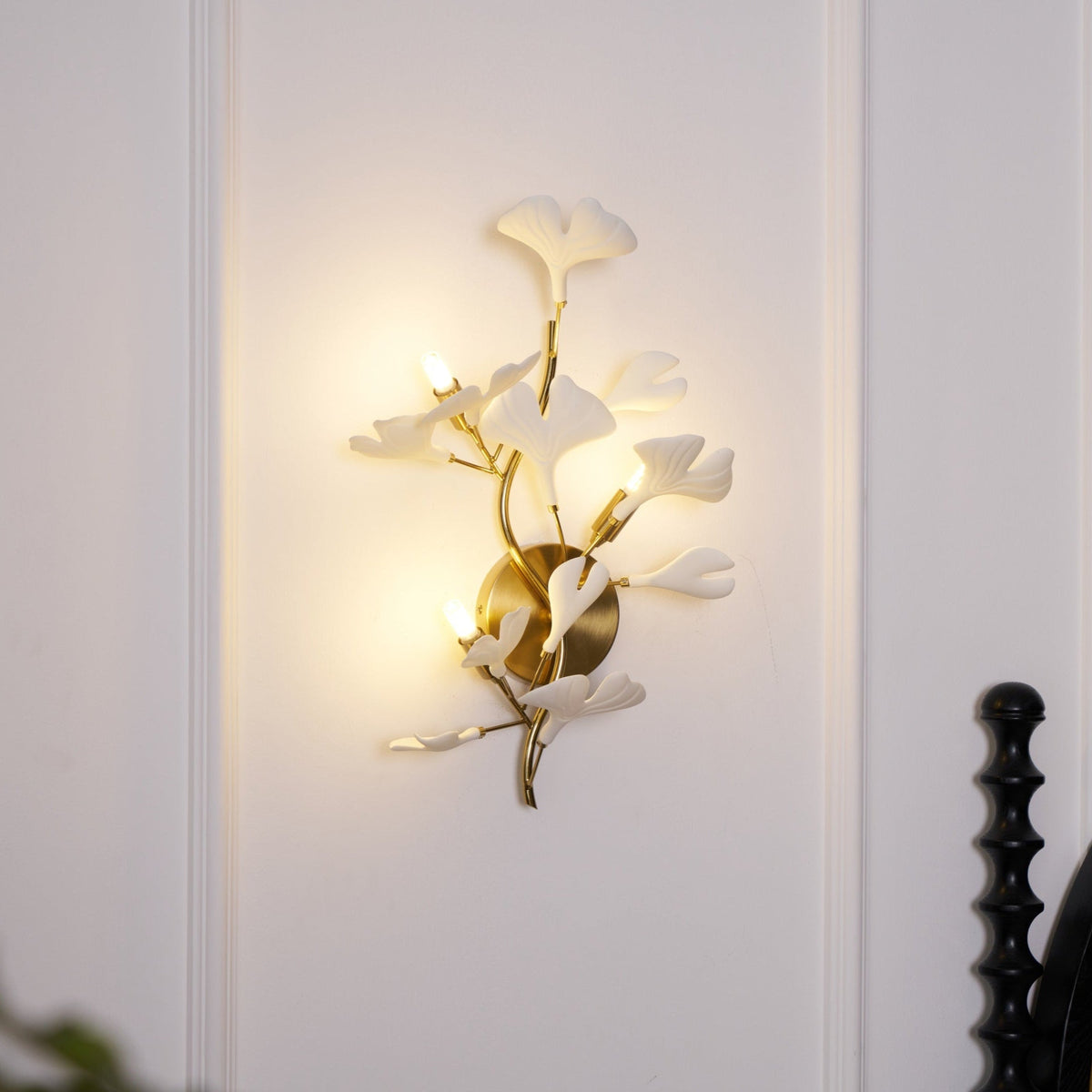 Teven Applique Murale Postmoderne Luxe Gingko Céramique-Cielum