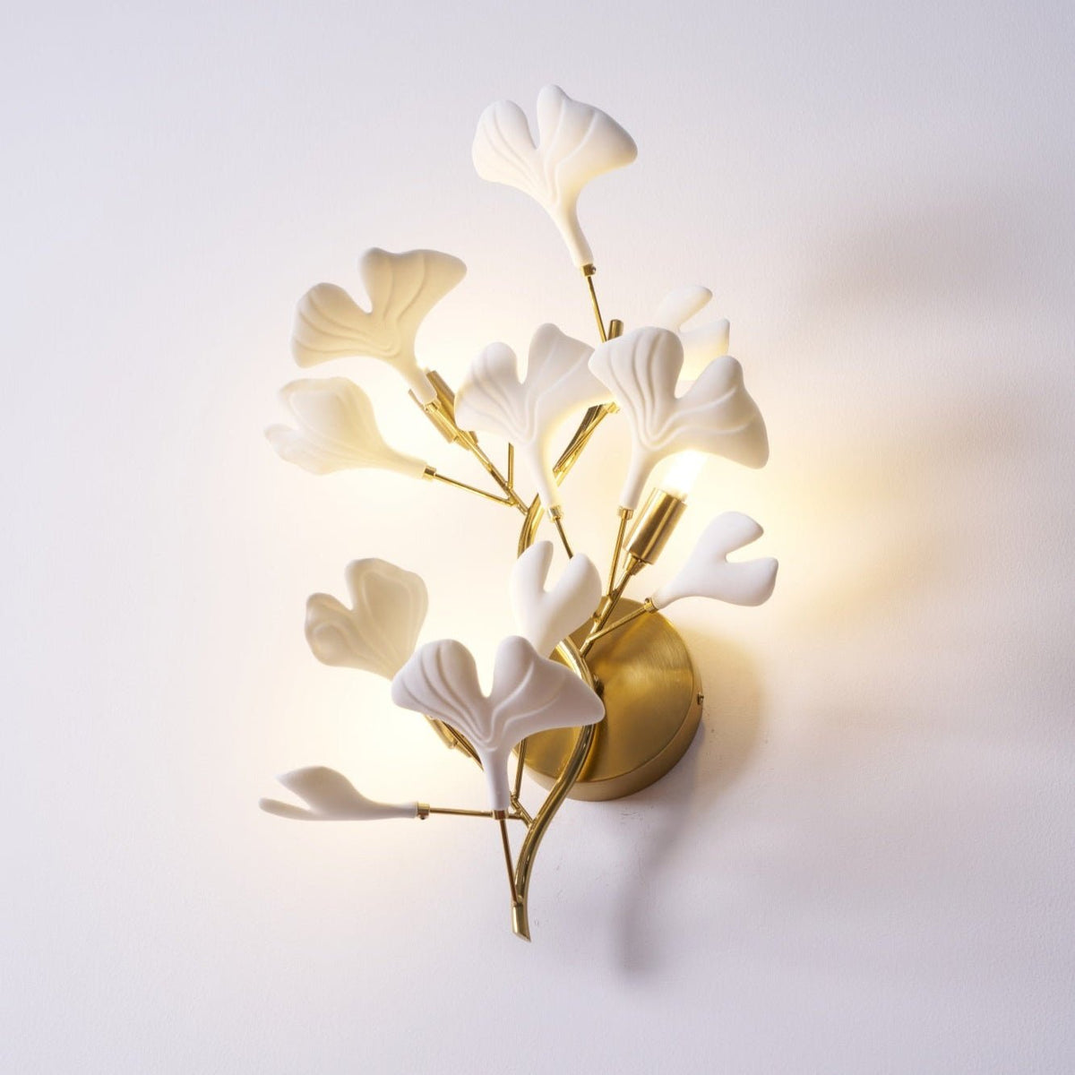 Teven Applique Murale Postmoderne Luxe Gingko Céramique-Cielum