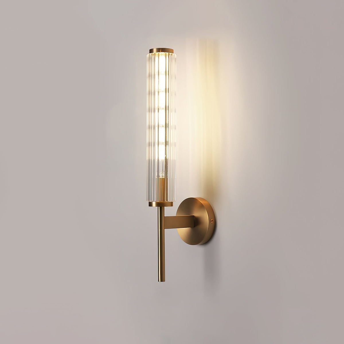Seveno Applique Murale Linéaire en Laiton et Verre Premium-Cielum