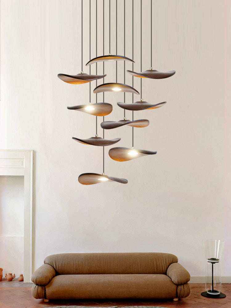Lowenstone Lustre À Pales En Bois