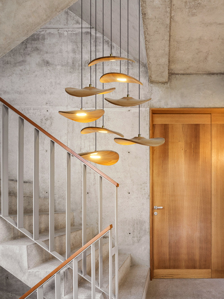 Lowenstone Lustre À Pales En Bois