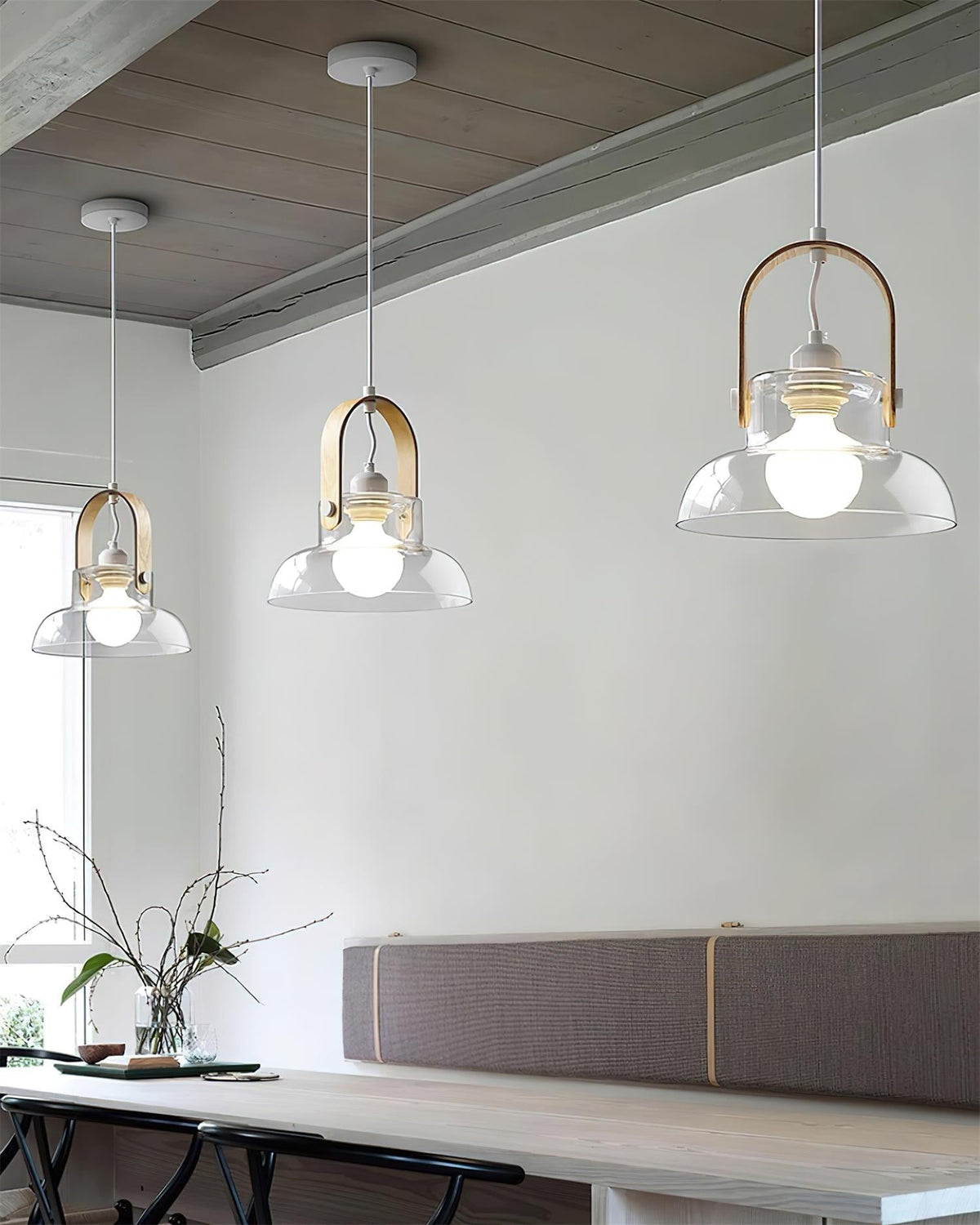 Sirovenix Suspension Clair Verre Rustique Moderne-Cielum
