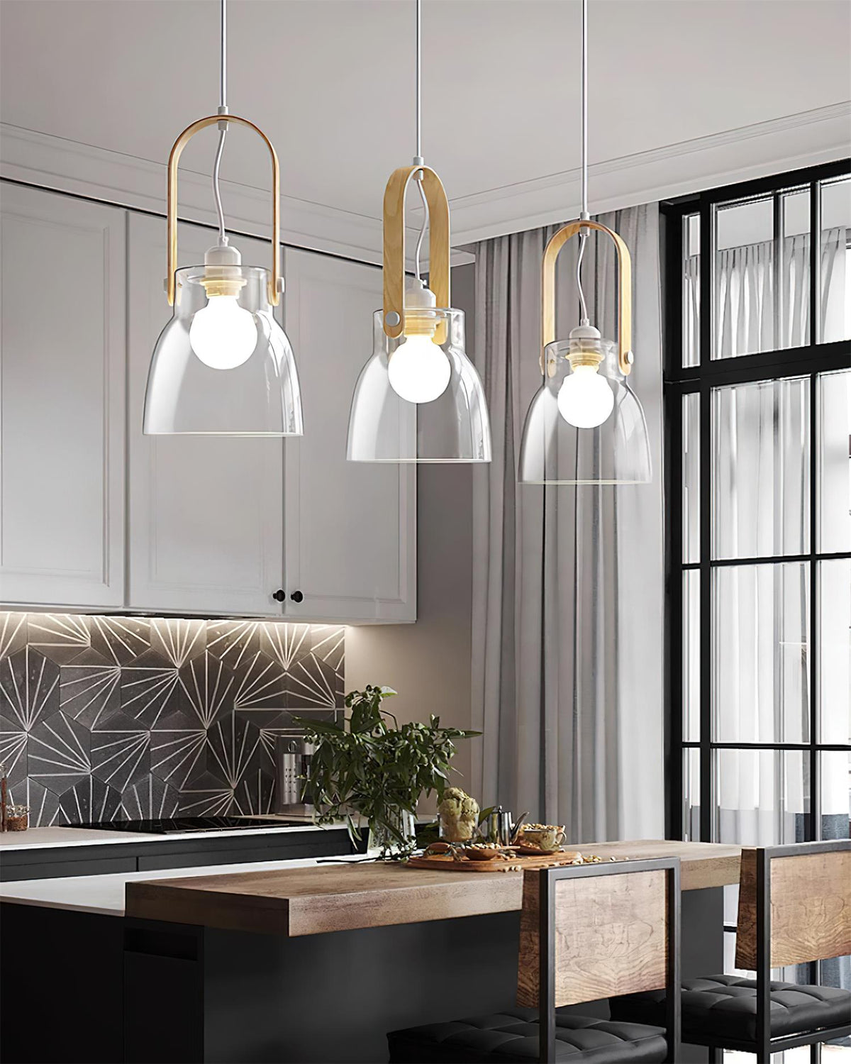 Sirovenix Suspension Clair Verre Rustique Moderne-Cielum