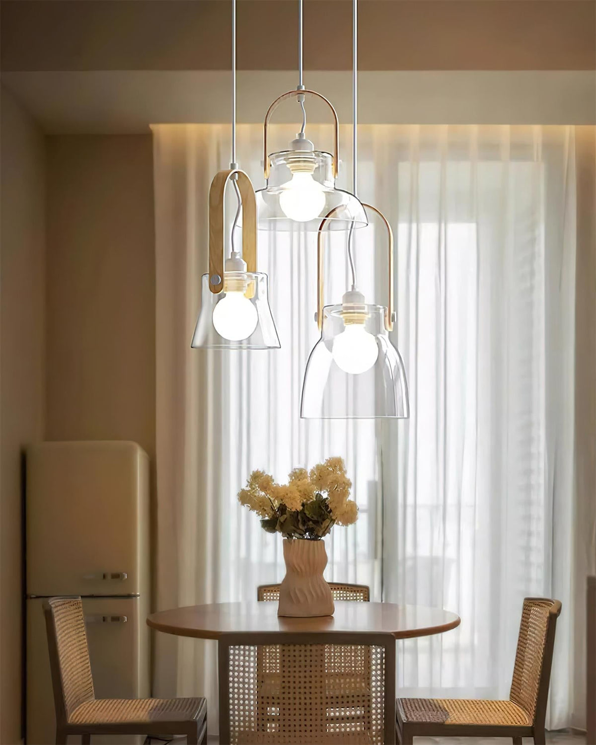 Sirovenix Suspension Clair Verre Rustique Moderne-Cielum