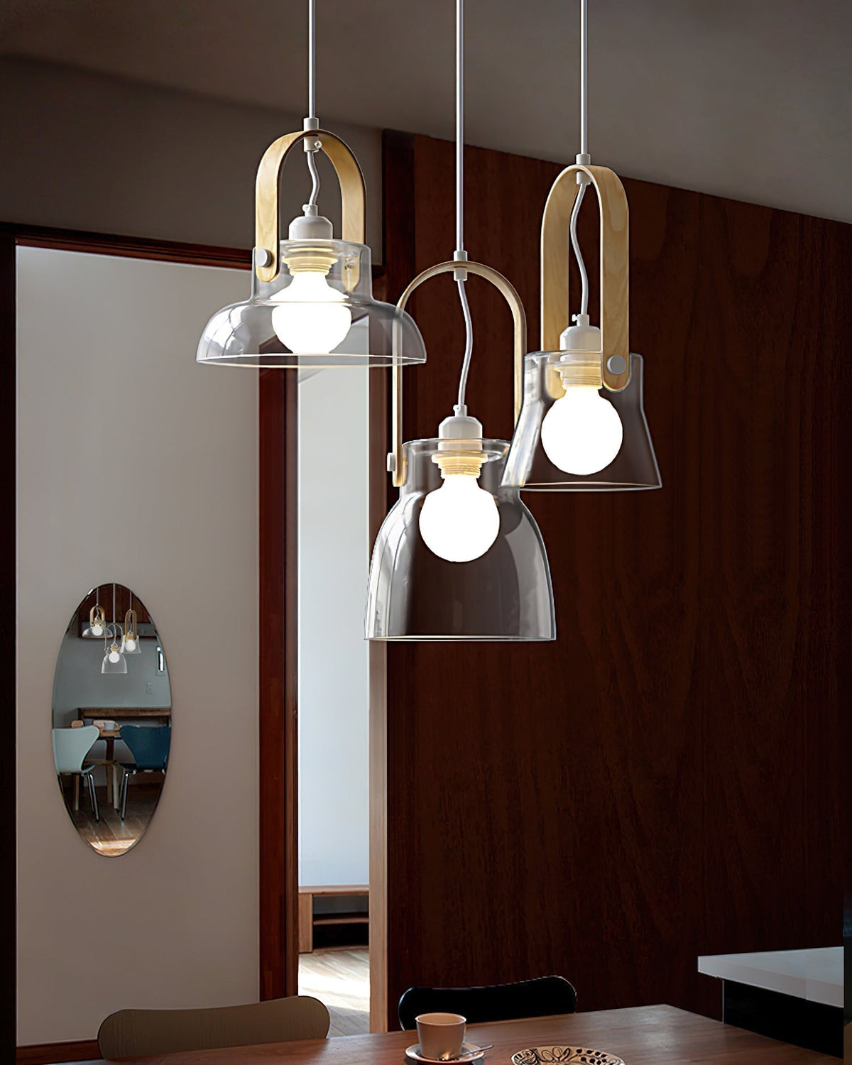 Sirovenix Suspension Clair Verre Rustique Moderne-Cielum