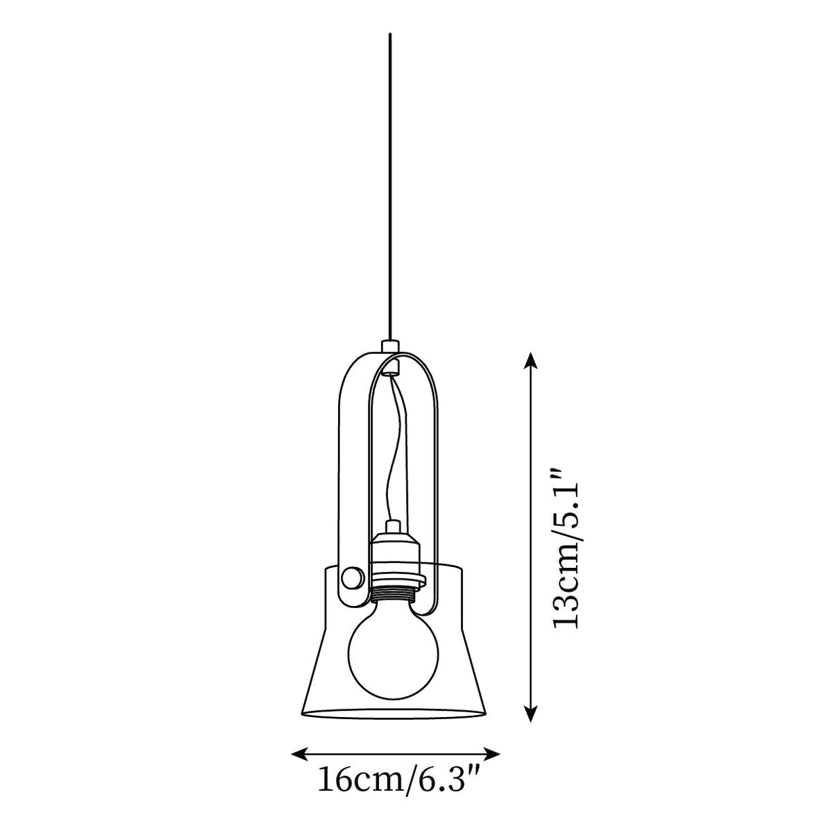 Sirovenix Suspension Clair Verre Rustique Moderne-Cielum