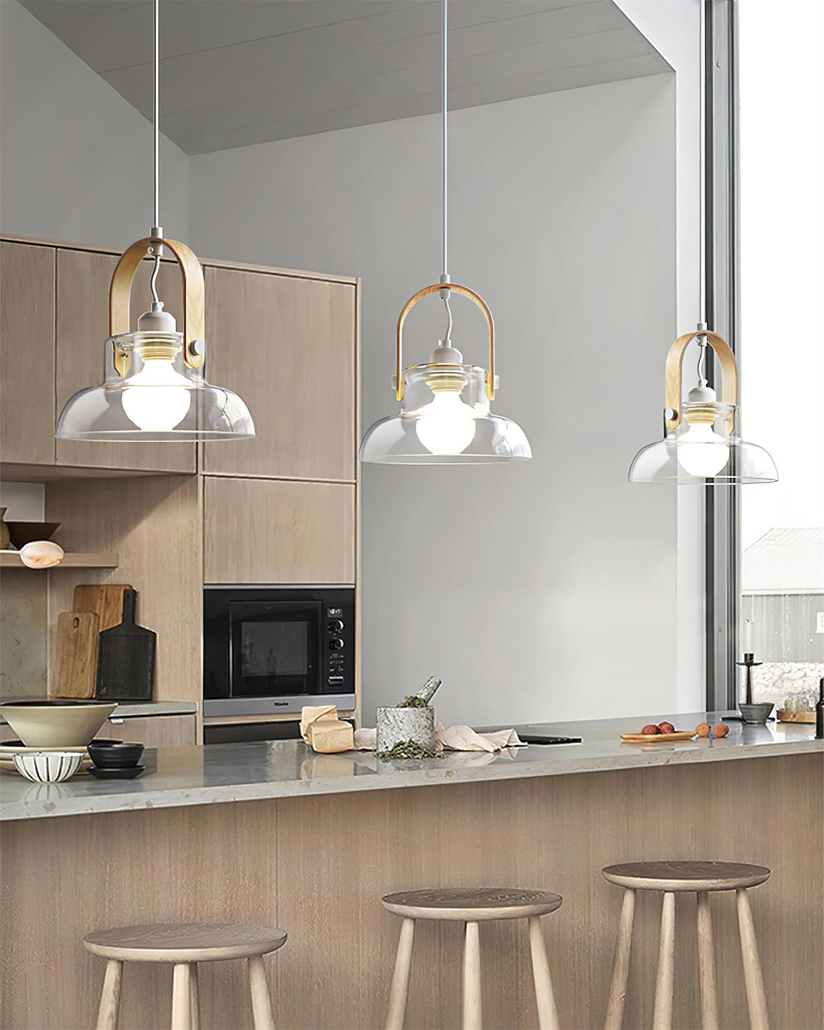 Sirovenix Suspension Clair Verre Rustique Moderne-Cielum