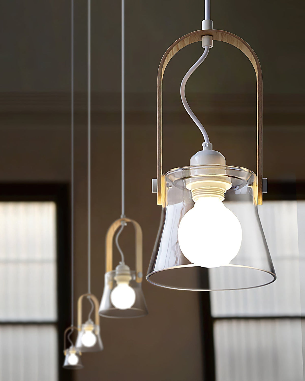 Sirovenix Suspension Clair Verre Rustique Moderne-Cielum