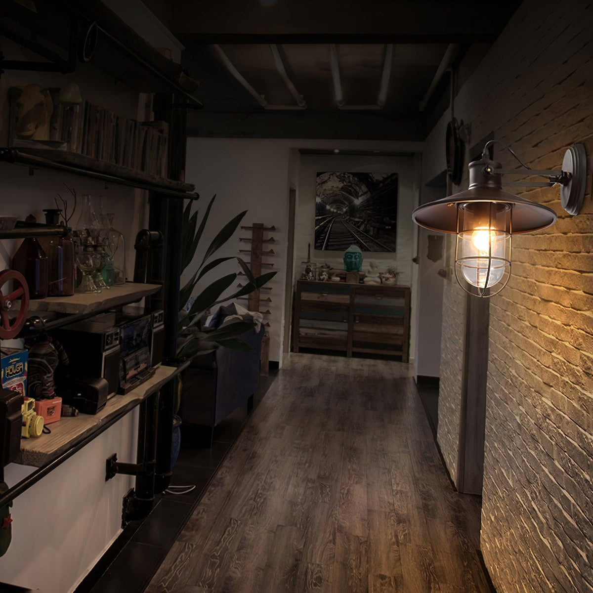 Abnormal Harbour Industriel Verre Luminaire Mural