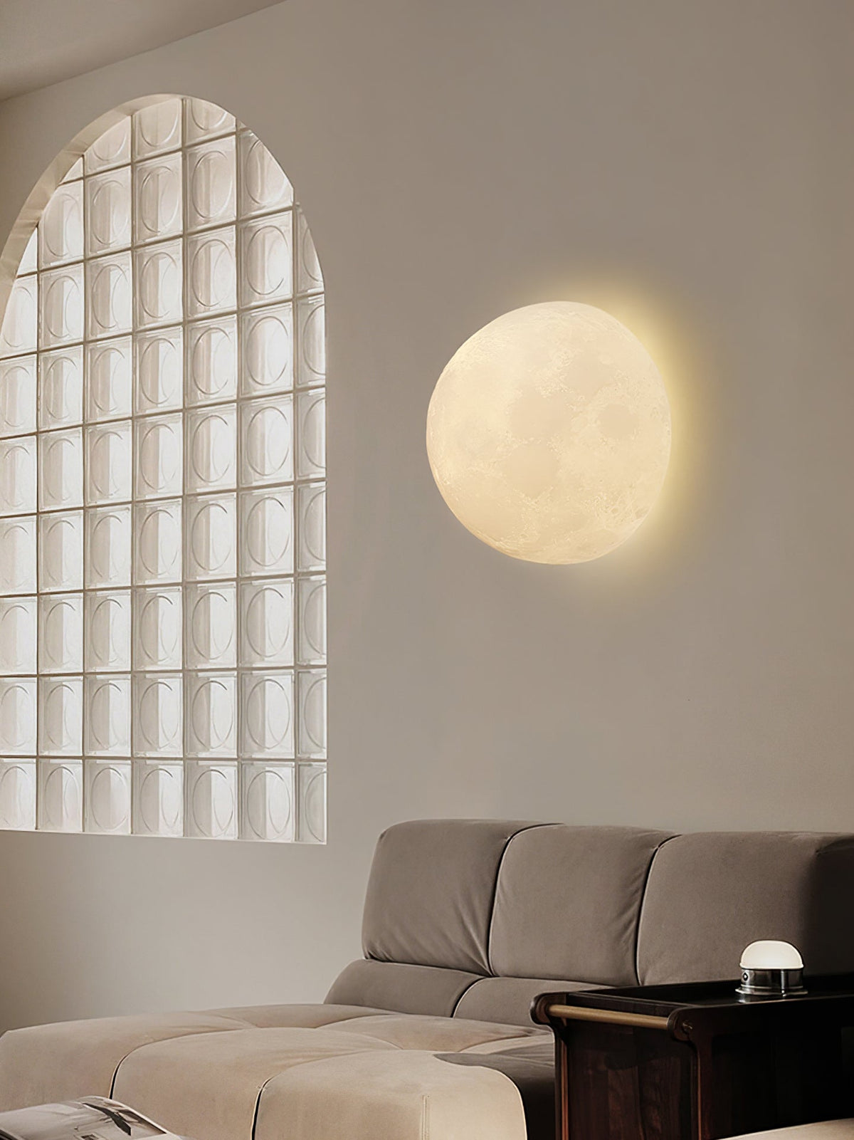 Lirixo Applique Murale 3D en Plastique Art Nordique Lune-Cielum