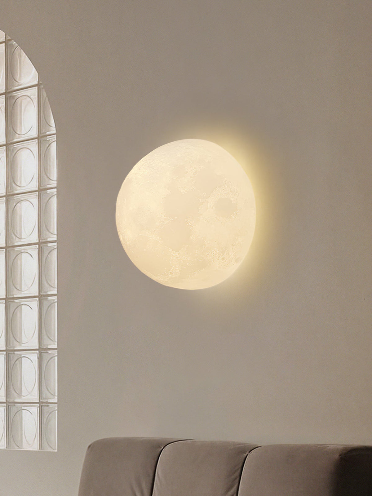 Lirixo Applique Murale 3D en Plastique Art Nordique Lune-Cielum
