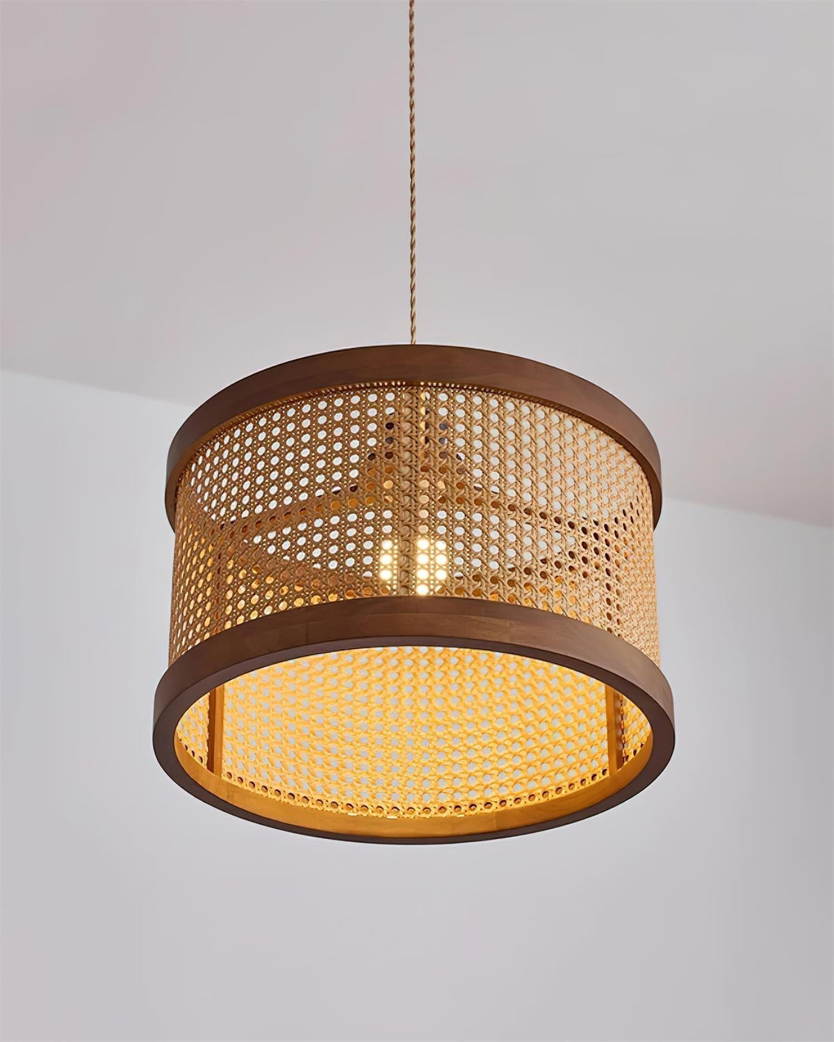 Gudon Woven Rattan Pendant Lamp-Neutral Decor