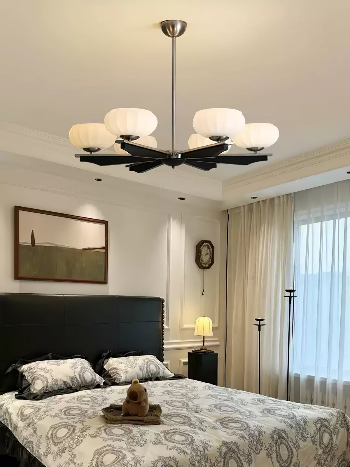 Veo Lustre Vintage Traditionnel Élégant en Bois-Cielum