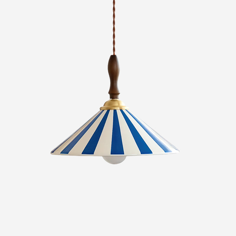 Tevelix Suspension Abat-jour Céramique Rayé-Cielum