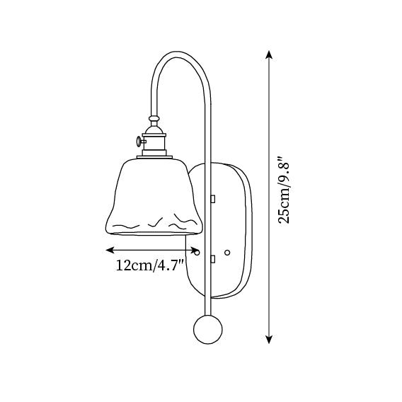 Wall Lamp Metal and Glass Smooth Globe with Wooden Backplate-Neutral Decor