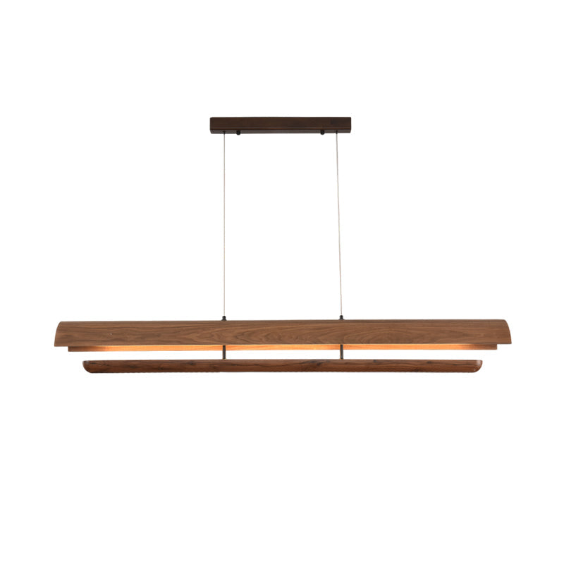 Rinireon Lustre en Bois Linéaire