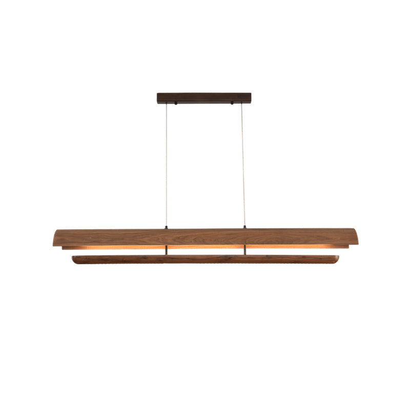 Rinireon Lustre en Bois Linéaire
