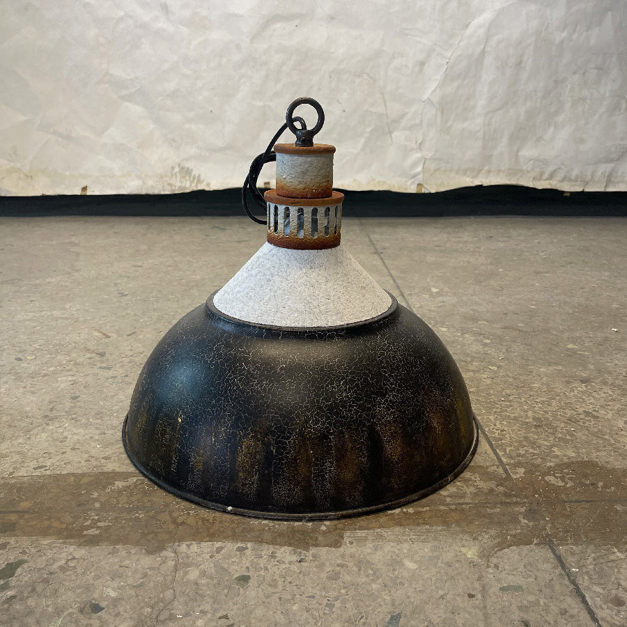 Miranne Suspension Métal Bleu Industriel Vintage