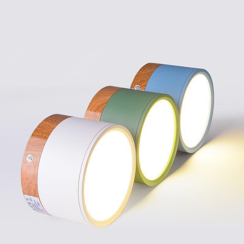 Lumex Petit Plafonnier Led Multicolor Bois Nordique. Couloir-Cielum